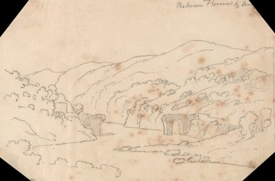 View of the Arno Between Florence and Arezzo by John Robert Cozens